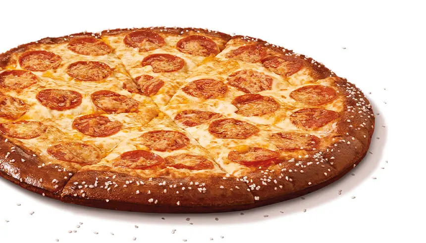 little caesars Pretzel Crust — pizza sauce or cheese sauce